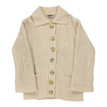  Benetton Cardigan - Large Cream Virgin Wool