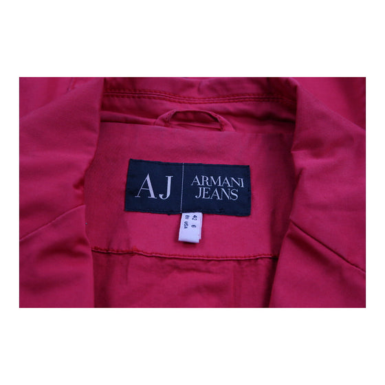 Armani Jeans Blazer - Medium Red Cotton Blend