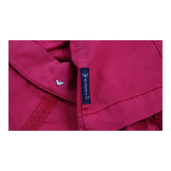 Armani Jeans Blazer - Medium Red Cotton Blend