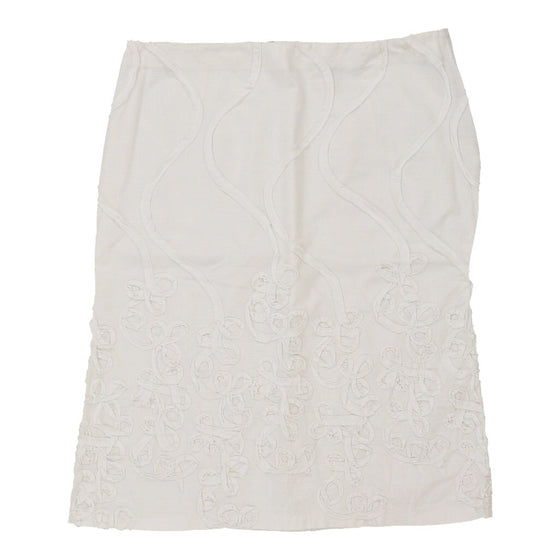 Byblos Midi Midi Skirt - 32W UK 12 White Cotton