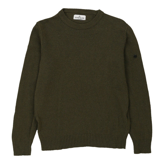 Age 12 Stone Island Jumper - Medium Green Wool Blend