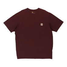  Pre-Loved burgundy Carhartt T-Shirt - mens large