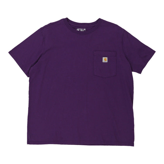 Pre-Loved purple Carhartt T-Shirt - womens x-large