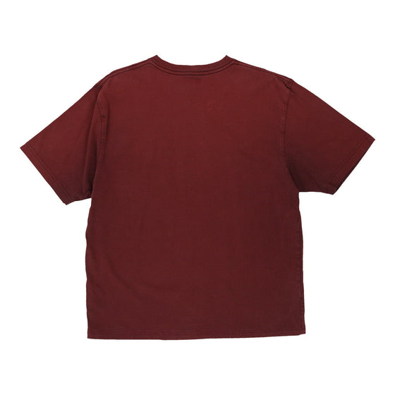 Pre-Loved burgundy Carhartt T-Shirt - mens medium