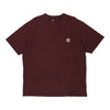 Pre-Loved burgundy Carhartt T-Shirt - mens large