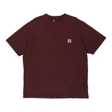  Pre-Loved burgundy Carhartt T-Shirt - mens large