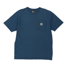  Pre-Loved blue Carhartt T-Shirt - mens medium