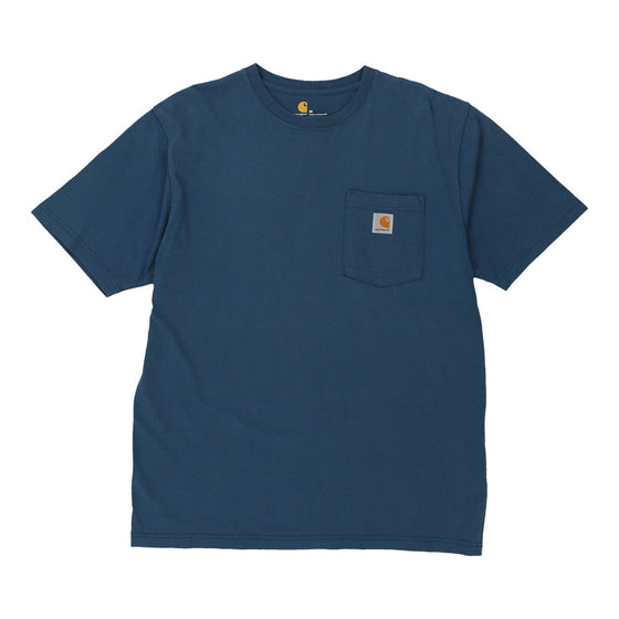 Pre-Loved blue Carhartt T-Shirt - mens medium