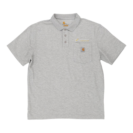 Pre-Loved grey Providence Construction Carhartt Polo Shirt - mens medium