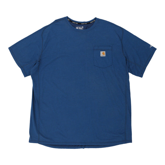 Pre-Loved blue Carhartt T-Shirt - mens xx-large