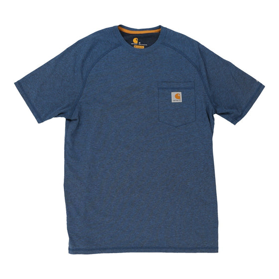 Pre-Loved blue Carhartt T-Shirt - mens medium