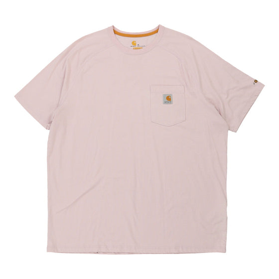 Pre-Loved pink Carhartt T-Shirt - mens x-large