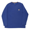 Pre-Loved blue Carhartt Long Sleeve T-Shirt - mens xx-large