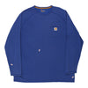 Pre-Loved blue Carhartt Long Sleeve T-Shirt - mens xx-large