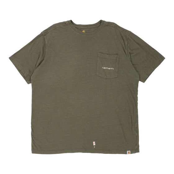 Pre-Loved khaki Carhartt T-Shirt - mens x-large