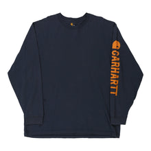  Pre-Loved navy Carhartt Long Sleeve T-Shirt - mens x-large