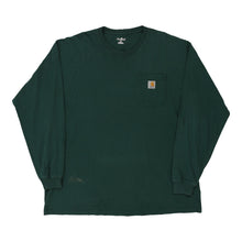  Pre-Loved green Carhartt Long Sleeve T-Shirt - mens x-large