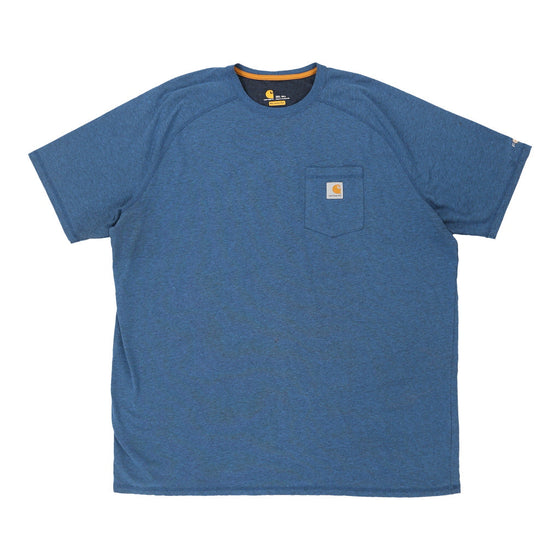 Pre-Loved blue Carhartt T-Shirt - mens xxx-large