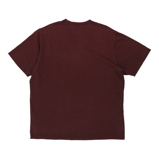 Pre-Loved burgundy Carhartt T-Shirt - mens large