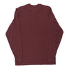 Pre-Loved burgundy Carhartt Long Sleeve T-Shirt - mens small