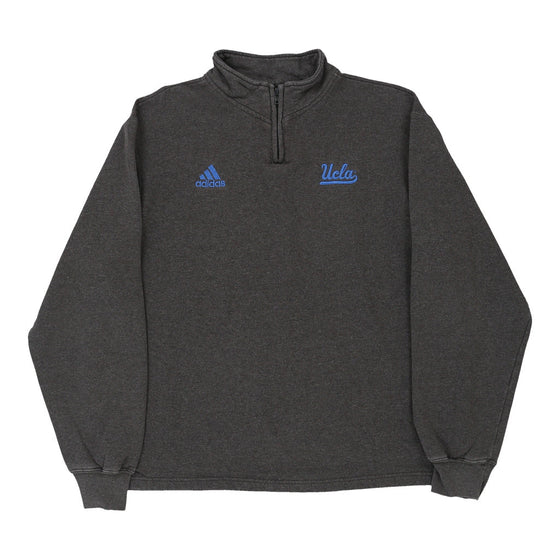 Vintage grey UCLA Adidas 1/4 Zip - mens small