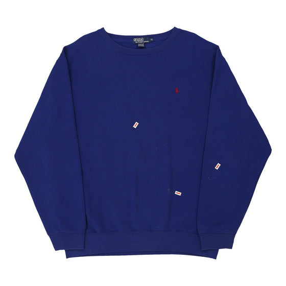 Vintage blue Ralph Lauren Sweatshirt - mens x-large