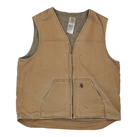 Vintage beige Lightly Worn Carhartt Gilet - mens xx-large