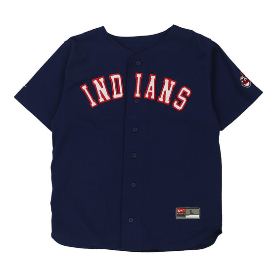 Vintage navy Cleveland Indians. Age 13-14 Nike Jersey - boys large