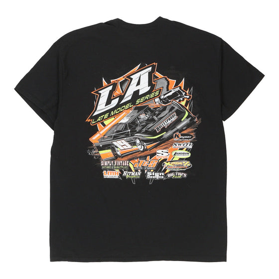 Vintage black LA Late Model Series Gildan T-Shirt - mens x-large