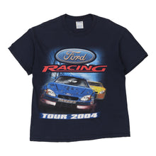  Vintage navy Ford Racing 2004 M&O Knits T-Shirt - mens large