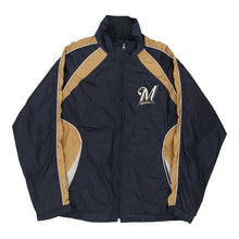  Vintage navy Milwuakee Brewers Mlb Jacket - mens medium