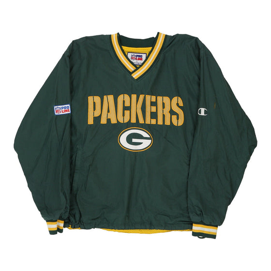 Vintage green Green Bay Packers Champion Windbreaker - mens x-large