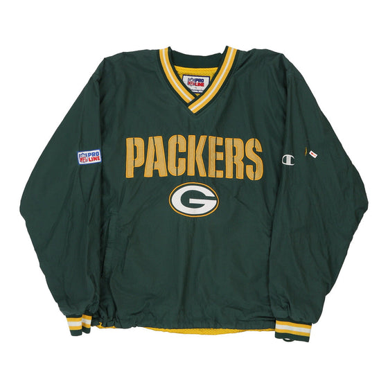 Vintage green Green Bay Packers Champion Windbreaker - mens x-large