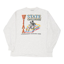  Vintage grey Single Stitch WIAA State Cross Country Wisconsin Rapids 1993 Oneita Long Sleeve T-Shirt - mens x-large