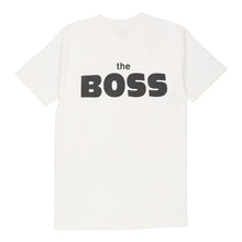  Vintage white Single Stitch Made in USA The Boss Bristol T-Shirt - mens medium