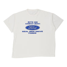  Vintage white Single Stitch Boxy Fit Real Men Drive Fords Unbranded T-Shirt - mens x-large