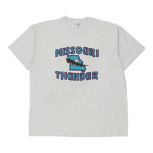  Vintage grey Single Stitch Made in USA Missouri Thunder Fruit Of The Loom T-Shirt - mens x-large