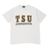 Vintage grey Single Stitch Made in USA TSU Gymnastics Travaux T-Shirt - mens large