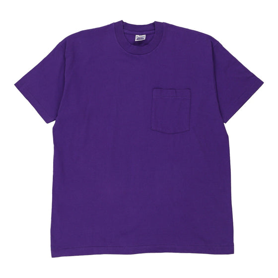 Vintage purple Single Stitch Made in USA Bvd T-Shirt - mens x-large