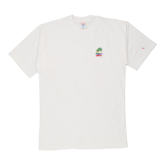 Vintage white Single Stitch Jamaica Hefty T-Shirt - mens x-large