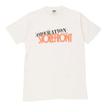  Vintage white Single Stitch Made in USA Operation Storefront Fruit Of The Loom T-Shirt - mens medium