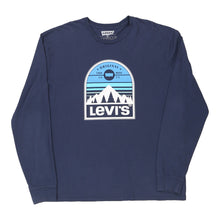  Vintage navy Levis Long Sleeve T-Shirt - mens xx-large