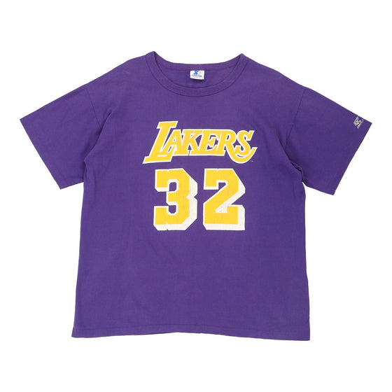 Vintage purple Made in USA Los Angeles Lakers Starter T-Shirt - mens x-large