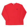 Vintage red Adidas Long Sleeve T-Shirt - mens x-large