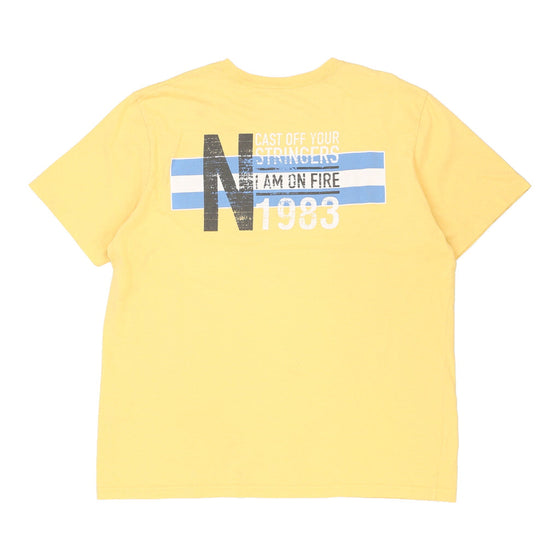 Vintage yellow Nautica T-Shirt - mens x-large