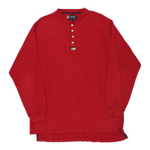  Vintage red Henley Chaps Ralph Lauren Long Sleeve T-Shirt - mens x-large