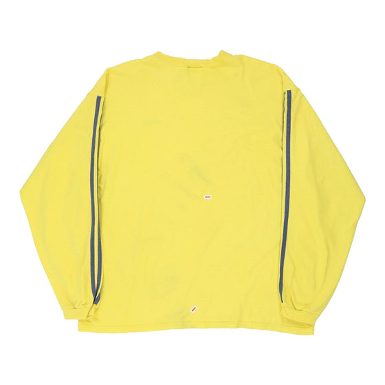 Vintage yellow Adidas Long Sleeve T-Shirt - mens large