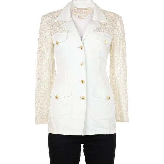 Vintage white Roccobarocco Jacket - womens small