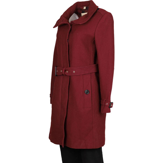 Vintage burgundy Burberry London Overcoat - womens small