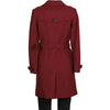 Vintage burgundy Burberry London Overcoat - womens small